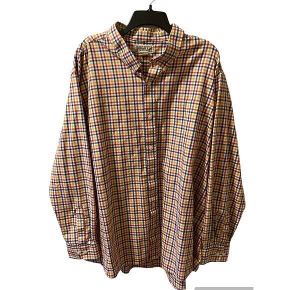 Other - Duluth Trading‎ Co Mens 4XL Wrinkle Fighter Shirt Button Down Long Sleeve Plaid